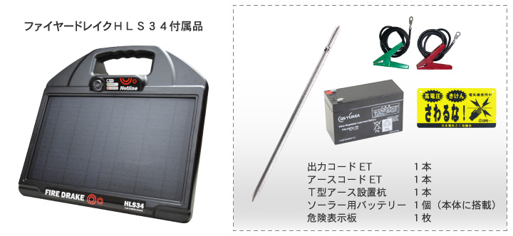 ファイヤードレイクHLS34 付属品