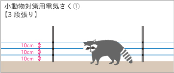 小動物対策用　電気さく アライグマ　ハクビシン　タヌキ