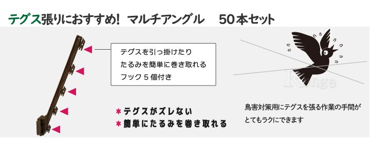 テグスにおすすめ　タイガー　マルチアングル50本セット