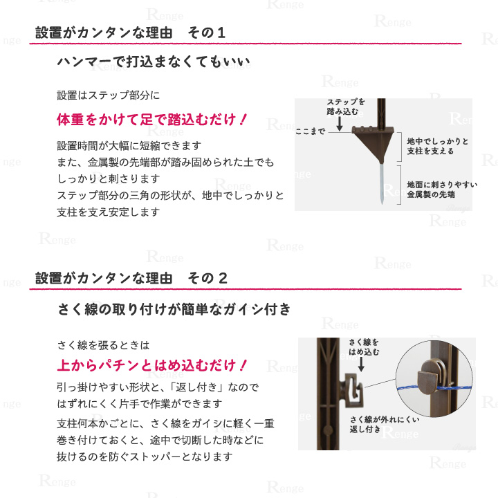 いいネット通販 - 全国送料無料でお届けします 足で踏むだけ！打込み・ガイシ取り付け不要の簡単設置 タイガー テープ・マスキングテープ